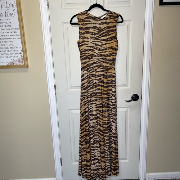 RONNY KOBO
Uzina Mesh Animal Print Round Neck Sleeveless Maxi A-Line Dress Sz M - Picture 2 of 14